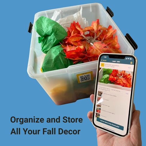 QR Code Smart Labels | Color Coded Scannable Stickers for Storage Bins, Moving Containers & Organization | Pack and Track Inventory on iOS & Android App | Pack of 48 (Original) in Kuwait