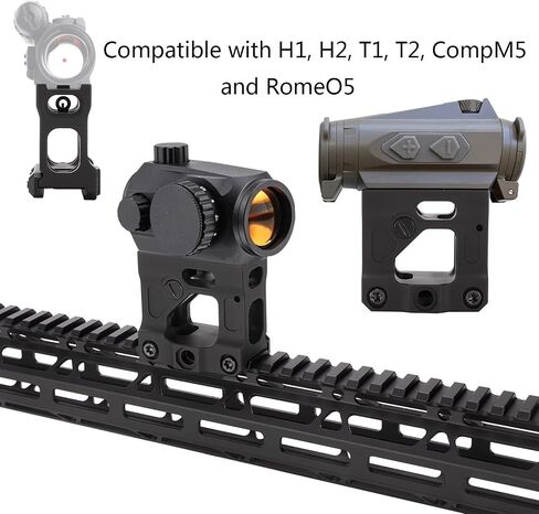 Phoking Red Dot Riser Mount Picatinny Riser Mounts لـ T1 T2 H1 H2 البصر البصري يقبل جميع بصريات البصمة in Kuwait