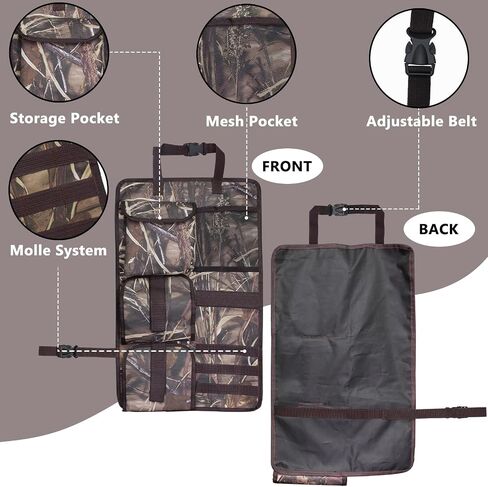 2 Pack Tactical Seat Back Gun Racks, Truck Gun Rack for Hunting Gear, Camo Gun Holder for Car with Molle Panel, Automotive Gun Racks for Hunting Rifles/Shotguns, Hunting Gift for Men in Saudi Arabia
