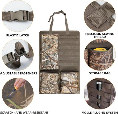 2 Pack Seat Back Gun Rack for Truck,Gun Sling Bag,Molle Panel Truck Organizer,Camo Front Seat Gun Organizer Holder for Hunting Rifles/Shotguns in Saudi Arabia