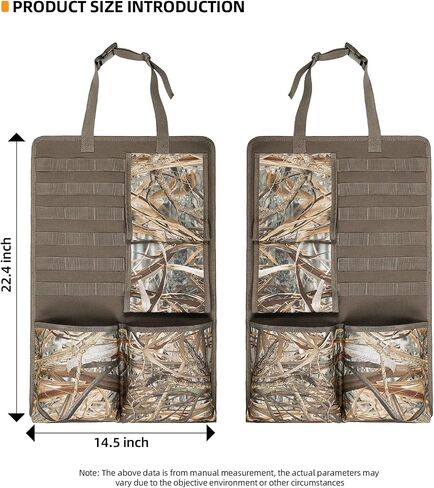 2 Pack Seat Back Gun Rack for Truck,Gun Sling Bag,Molle Panel Truck Organizer,Camo Front Seat Gun Organizer Holder for Hunting Rifles/Shotguns in Saudi Arabia