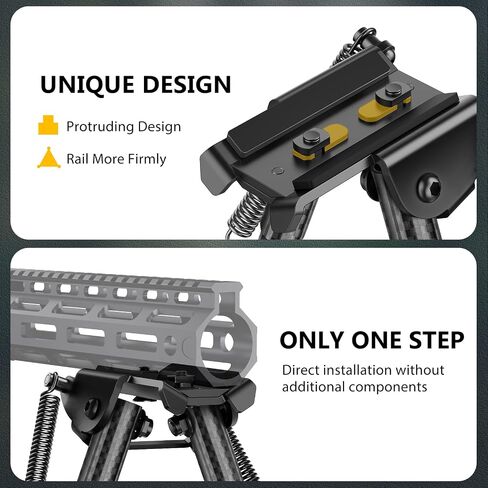 CVLIFE Bipod 6-9 Inch Lightweight Rifle Bipod for M-Rail Attach Directly for Hunting and Shooting in Saudi Arabia