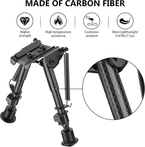 CVLIFE Bipod 6-9 Inch Lightweight Rifle Bipod for M-Rail Attach Directly for Hunting and Shooting in Saudi Arabia