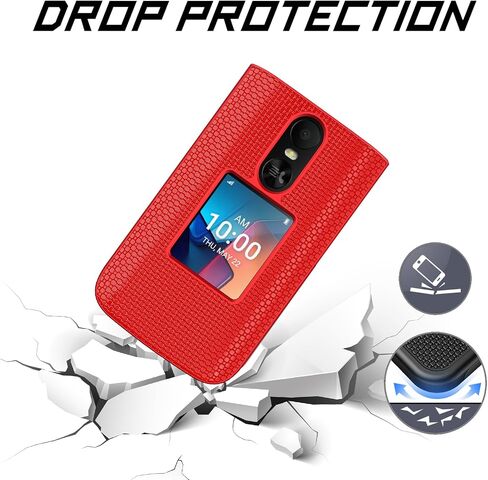 حافظة Ailiber لهاتف TCL Flip 4 5G، حافظة الهاتف الخلوي TCL T440W، مع واقي شاشة، ممتص الصدمات الواقي من السيليكون المقاوم للصدمات بطبقة مزدوجة، ظهر غير قابل للانزلاق، غطاء هاتف متين شديد التحمل - أحمر in Saudi Arabia