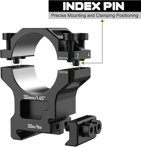 7075 Series Aluminum 30mm 34mm 1 inch Scope Rings, High Precision Pre-lapped Picatinny Scope Rings, Medium/High/Low Profile Scope Mount for Picatinny Rail in Kuwait
