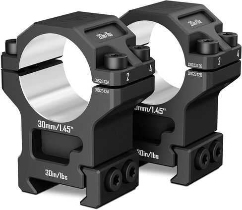 7075 Series Aluminum 30mm 34mm 1 inch Scope Rings, High Precision Pre-lapped Picatinny Scope Rings, Medium/High/Low Profile Scope Mount for Picatinny Rail in Kuwait