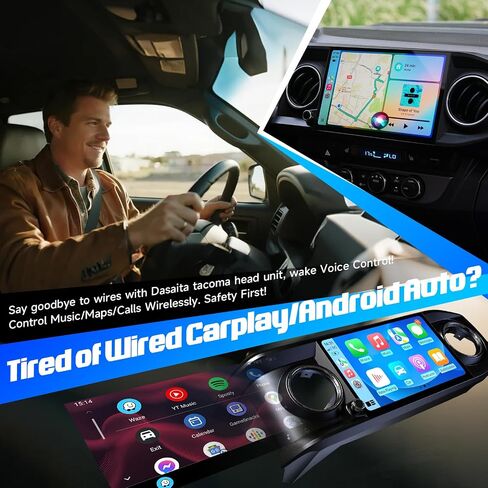 Dasaita Head Unit for Toyota Tacoma 2016-2023 Upgrade to 8GB RAM+256GB ROM | 11.6'' Android 13 Car Stereo with Wireless CarPlay Android Auto, Plug and Play Off-Road GPS Navigation, OEM Style Radio, Gray in Saudi Arabia