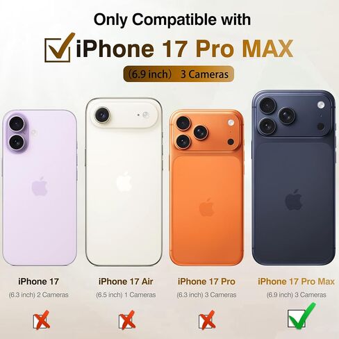 LOHASIC for iPhone 17 Pro Max Crossbody Wallet Case, RFID Blocking iPhone 17 Pro Max Case with Card Holder, 4 Card Slots & 2 Cash Pockets, Leather Case for Women Girls, Ivory White in Saudi Arabia