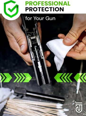 900pc Gun Cleaning Supplies Case - 300pcs Patches & 600pcs Swabs - 6-inch Lint Free, 3x3 Inch Highly Absorbent Patches - Cleaning Kit Supplies in Saudi Arabia