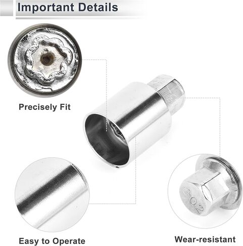 Wheel Lock Lugnut for Jeep Compass #804 Anti-Theft Screw Nut Removal Key Socket 1pc in Kuwait