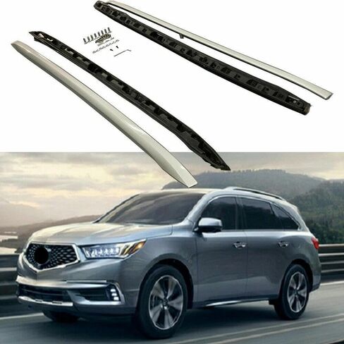 US Stock Silver 2PCS Roof Rack Rail Fits for Acura MDX 2014 2015 2016 2017 2018 2019 2020 2021 Luggage Carriers Crossbars Cross bar roof Rails in Saudi Arabia
