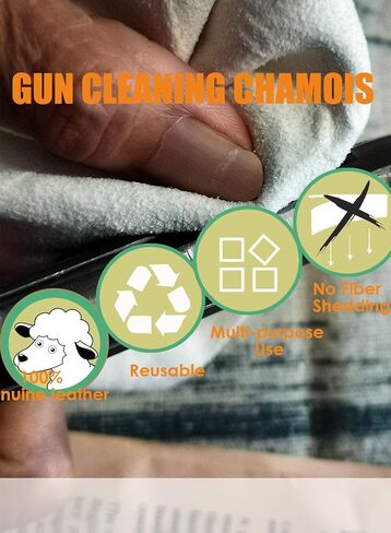 Gun Snake Cleaner, Barrel Rope for Handguns and Rifles .22 .223 & 5.56mm/.22.357.38.380, 9mm/.30 308 30-06 303 7.62mm,Gun Cleaning Kits with Gun Cleaning Cloth,Gun Cleaning Supplies in Saudi Arabia