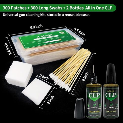 1700PCS gun cleaning supplies—1500PCS Gun Cleaning Patches +200PCS Gun Cleaning swabs,2"x2"Lint Free Gun Cleaning Rags,6"Long Cotton swabs for 9mm and All Caliber of Firearms.Gun Cleaning Kit in Kuwait