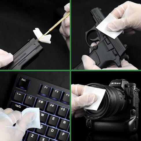 1700PCS gun cleaning supplies—1500PCS Gun Cleaning Patches +200PCS Gun Cleaning swabs,2"x2"Lint Free Gun Cleaning Rags,6"Long Cotton swabs for 9mm and All Caliber of Firearms.Gun Cleaning Kit in Kuwait