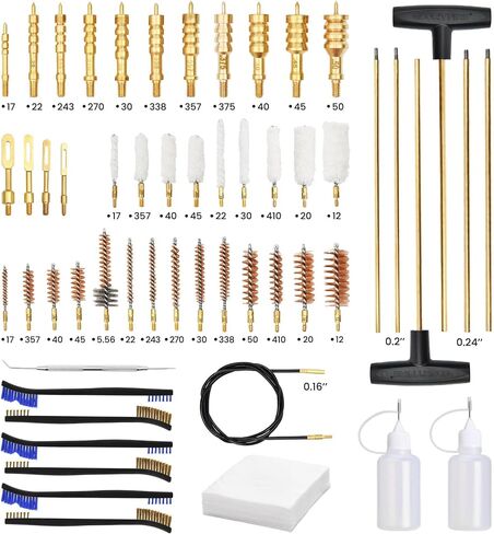GLORYFIRE Elite Gun Cleaning Kit Universal Gun Cleaner for Shotgun, Pistol,with Lightweight Carrying Case, Reinforced and Lengthened Rods and Steel Wire, High-end Double Head Brushes in Saudi Arabia