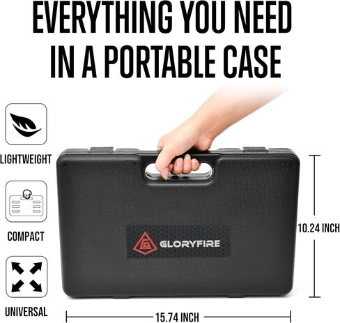 GLORYFIRE Elite Gun Cleaning Kit Universal Gun Cleaner for Shotgun, Pistol,with Lightweight Carrying Case, Reinforced and Lengthened Rods and Steel Wire, High-end Double Head Brushes in Saudi Arabia