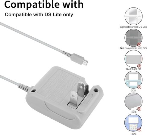 شاحن لـ DS Lite مع كابل USB و2 قلم، طقم محول شحن تيار متردد، استبدال سلك الطاقة لأنظمة DS Lite غير المتوافقة مع DSI Switched 3DS 2DS Dock in Kuwait