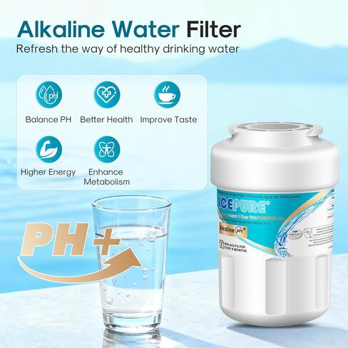 ICEPURE MWF NSF401&473&53 Replacement for GE MWF, MWFP, MWFA, MWFAP, MWFINT, GWF, GWFA, HWF, HWFA, HDX FMG-1, Smartwater, WFC1201, GSE25GSHECSS, 3PACK in Saudi Arabia