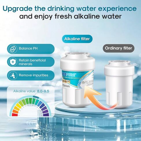 ICEPURE MWF NSF401&473&53 Replacement for GE MWF, MWFP, MWFA, MWFAP, MWFINT, GWF, GWFA, HWF, HWFA, HDX FMG-1, Smartwater, WFC1201, GSE25GSHECSS, 3PACK in Saudi Arabia