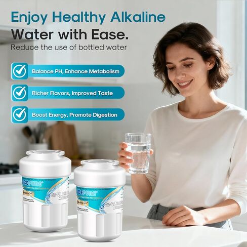 ICEPURE MWF NSF401&473&53 Replacement for GE MWF, MWFP, MWFA, MWFAP, MWFINT, GWF, GWFA, HWF, HWFA, HDX FMG-1, Smartwater, WFC1201, GSE25GSHECSS, 3PACK in Saudi Arabia