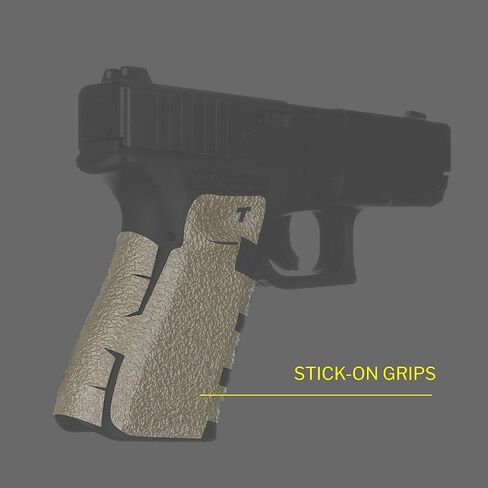 مقابض Talon - مقبض لاصق لـ Glock 19، 19 MOS، 23، 25، 32، 38، 44، 49 - صنع في الولايات المتحدة الأمريكية - سهل التركيب، رفيع للغاية، جر فائق، يعمل في جميع الظروف in Kuwait