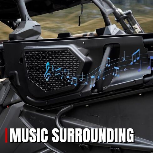 A & UTV PRO Front Dash Speaker Pods, 6.5 inch Speaker Enclosure Panels for 2017-2023 Can Am Maverick X3 / X3 Max Stereo System in Saudi Arabia