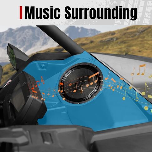 A & UTV PRO Front Dash Speaker Pods, 6.5 inch Speaker Enclosure Panels for 2017-2023 Can Am Maverick X3 / X3 Max Stereo System in Kuwait