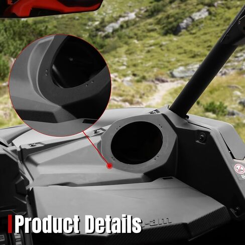 A & UTV PRO Front Dash Speaker Pods, 6.5 inch Speaker Enclosure Panels for 2017-2023 Can Am Maverick X3 / X3 Max Stereo System in Kuwait