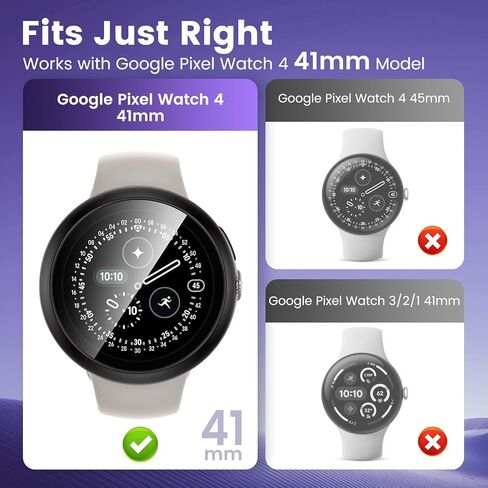 Goton [2 Pack] Pixel Watch 4 Case 45mm (2025) – Charge with Case On, Built-in Screen Protector, Hard PC Slim Shockproof Protective Bumper for Google Pixel Watch 4, 45mm in Saudi Arabia