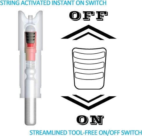 Lighted Nocks for Crossbow with .300 Inside Diameter with ON/Off Switch Arrow nocks for Archery Hunting 6 Pack in Kuwait