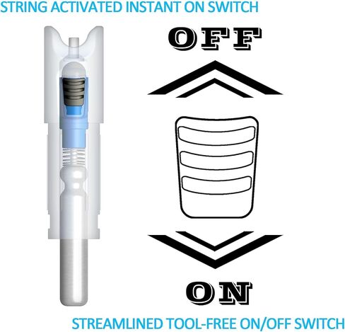 Lighted Nocks for Crossbow with .300 Inside Diameter with ON/Off Switch Arrow nocks for Archery Hunting 6 Pack in Kuwait