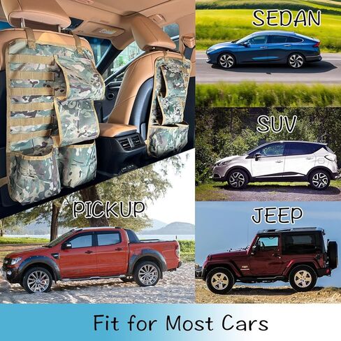 رفوف بندقية السيارات 2 قطعة رف بندقية شاحنة الثقيلة للمقعد الخلفي | حامل بندقية آمن للشاحنات | تخزين حامل المسدس الخلفي للمقعد العالمي لسهولة الوصول إليه in Kuwait