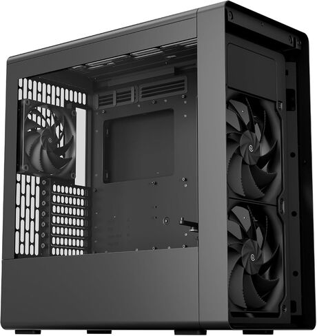 HAVN BF 360 Flow High Airflow ATX Mid Tower PC Case, Semi-Open SGCC Steel Frame, SimpliCable Cable Management, 2X 180mm Fan, 1x 140mm Fan 360mm Radiator Mounts, Magnetic Panels – Black in Saudi Arabia