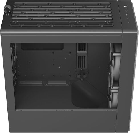 HAVN BF 360 Flow High Airflow ATX Mid Tower PC Case, Semi-Open SGCC Steel Frame, SimpliCable Cable Management, 2X 180mm Fan, 1x 140mm Fan 360mm Radiator Mounts, Magnetic Panels – Black in Saudi Arabia