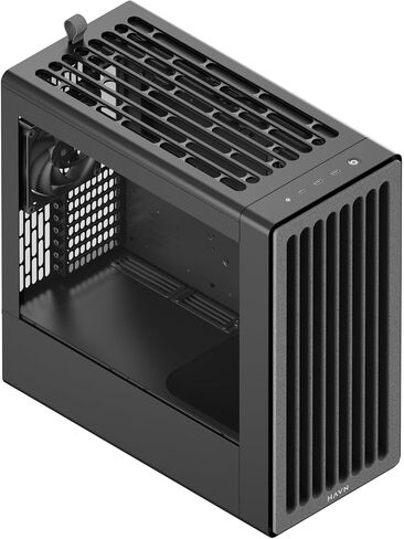 HAVN BF 360 Flow High Airflow ATX Mid Tower PC Case, Semi-Open SGCC Steel Frame, SimpliCable Cable Management, 2X 180mm Fan, 1x 140mm Fan 360mm Radiator Mounts, Magnetic Panels – Black in Saudi Arabia