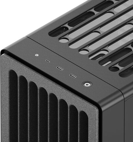 HAVN BF 360 Flow High Airflow ATX Mid Tower PC Case، إطار فولاذي SGCC شبه مفتوح، إدارة كابلات بسيطة، مروحة 2X 180 مم، مروحة 1x 140 مم، حوامل مشعاع 360 مم، لوحات مغناطيسية - أسود in Kuwait