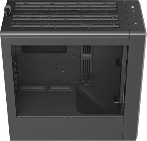 HAVN BF 360 Flow High Airflow ATX Mid Tower PC Case، إطار فولاذي SGCC شبه مفتوح، إدارة كابلات بسيطة، مروحة 2X 180 مم، مروحة 1x 140 مم، حوامل مشعاع 360 مم، لوحات مغناطيسية - أسود in Kuwait