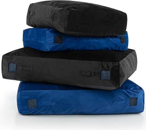 GYMAX Crash Pad for Kids Sensory, 4.75FTx4.75FT/4 FTx3 FT Sensory Crash Mat w/Washable Cover & Foam Blocks for Jump, Climb, Gymnastics, Sensory Therapy, Kids, Adults in Saudi Arabia