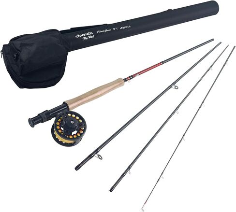 Aventik Fly Fishing Rod with Tube, 3-Piece (0/1wt, 2/3wt) & 4-Piece (3/4wt, 5/6wt), Carbon Fiber Fast Action Ultra-Portable Travel Fly Rod (Riverflow Series) in Saudi Arabia