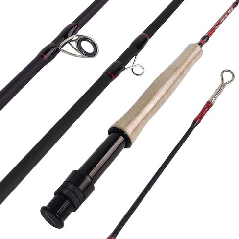 Aventik Fly Fishing Rod with Tube, 3-Piece (0/1wt, 2/3wt) & 4-Piece (3/4wt, 5/6wt), Carbon Fiber Fast Action Ultra-Portable Travel Fly Rod (Riverflow Series) in Saudi Arabia