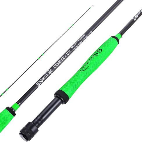 Sougayilang Fly Fishing Rod، خفيف الوزن وقابل للحمل للغاية 4 قطع 5/6wt جرافيت 9 بوصات لبداية كاملة مع مقبض SuperPolymer in Kuwait