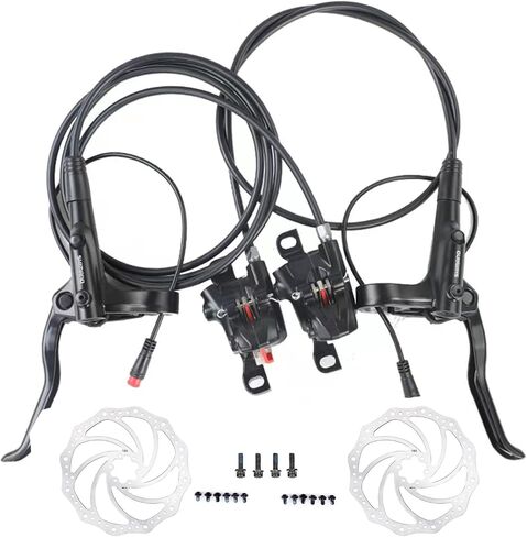 فرامل هيدروليكية Acciaiie Shimano MT200، 2 مكبس أمامي يسار 800 مم خلفي يمين 1400 مم مع محول خلفي/PM فرامل هيدروليكية MTB، فرامل قرصية مزدوجة تناسب فرامل قرصية هيدروليكية دوارة 160 مم in Saudi Arabia