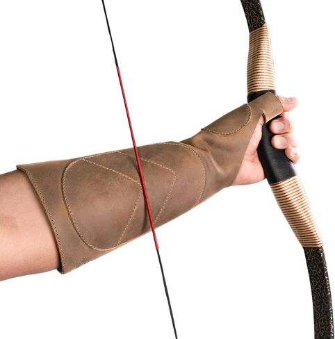 Leather Archery Arm Guard for Men, Women & Youth, Protective Bracer, Full Grain Leather Forearm Protection, Wrist Arm Bracer for Archers, Durable Bow Archery Sleeve Arm Guards in Saudi Arabia