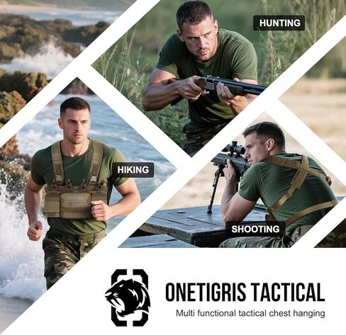 جهاز الصدر ONETIGRIS، جهاز الصدر MOLLE، جهاز الصدر التكتيكي، حقيبة متدلية، حقيبة إدارية للصيد والرماية والمشي لمسافات طويلة in Kuwait