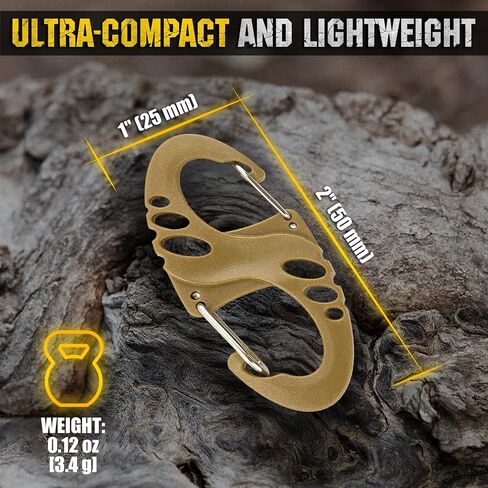 12 Pack 2" Carabiner Clip,Dual Opening Spring Clips for Backpacks Outdoor Sports in Saudi Arabia