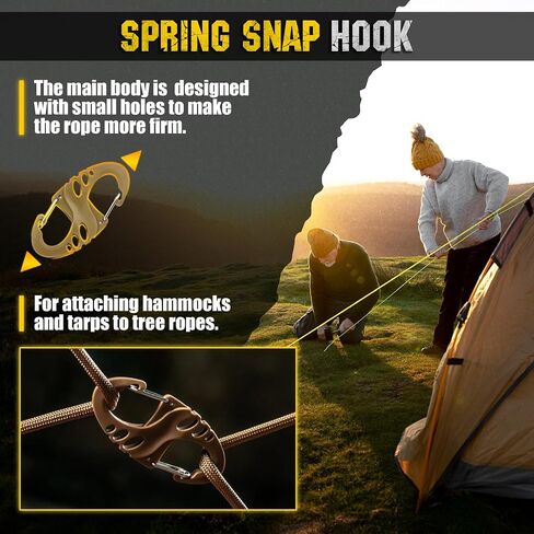 12 Pack 2" Carabiner Clip,Dual Opening Spring Clips for Backpacks Outdoor Sports in Saudi Arabia