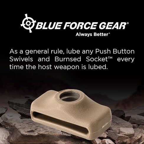 مقبس محروق مصبوب من Blue Force - مرفق حبال تثبيت QD مع مقبس فصل سريع - ملحقات حبال تثبيت دوارة تكتيكية - بوليمر مصبوب - حزام من 1 بوصة إلى 1.25 بوصة in Kuwait