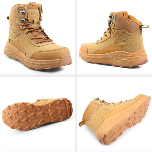 Blapek Steel Toe Work Boots for Men Non Slip Puncture Proof Safety Work Shoes for Men with Indestructible Construction Comfortable Perfect for Outdoor Work, Hiking, Construction in Saudi Arabia