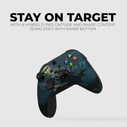 DreamController Battman Gottham Guarrdian Custom X-box Controller Wireless compatible with X-box One/Series X/S Customized in USA with Permanent HYDRO-DIP Printing (NOT JUST A SKIN) in Kuwait