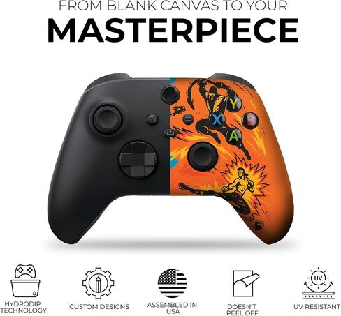 DreamController Battman Gottham Guarrdian Custom X-box Controller Wireless compatible with X-box One/Series X/S Customized in USA with Permanent HYDRO-DIP Printing (NOT JUST A SKIN) in Kuwait